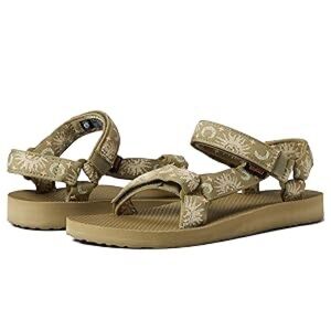 Teva Women's Khaki Sunburst Pattern Strap Sandals
